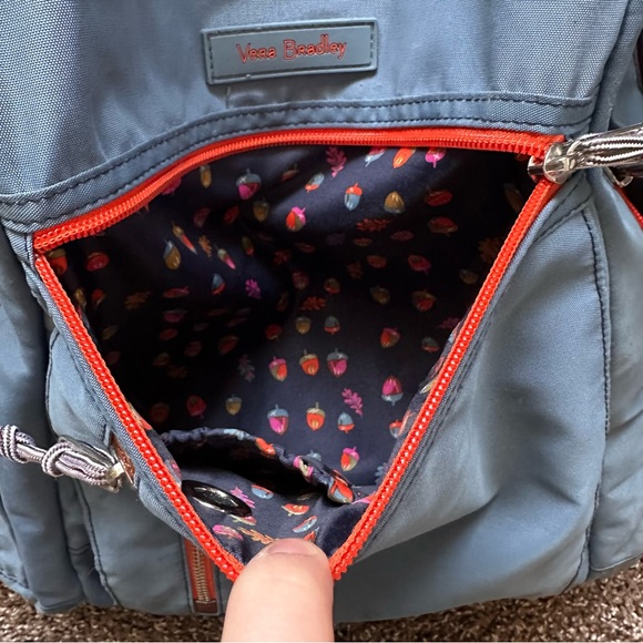 Vera Bradley Lighten Up Grand Backpack in Mineral Blue - Picture 3 of 8
